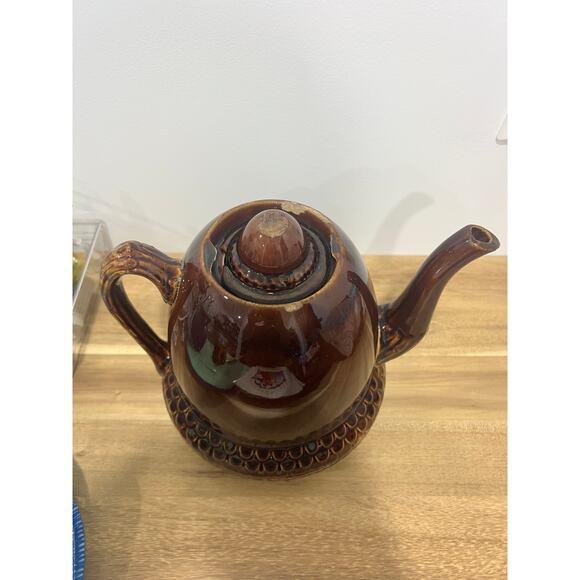 Vintage Brown Ceramic Tea Pot, No Maker Mark, Maybe Bennington?? - Picture 3 of 14